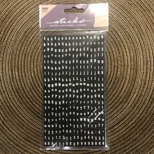 Sticko Alpha Tiny ABC Black Stickers